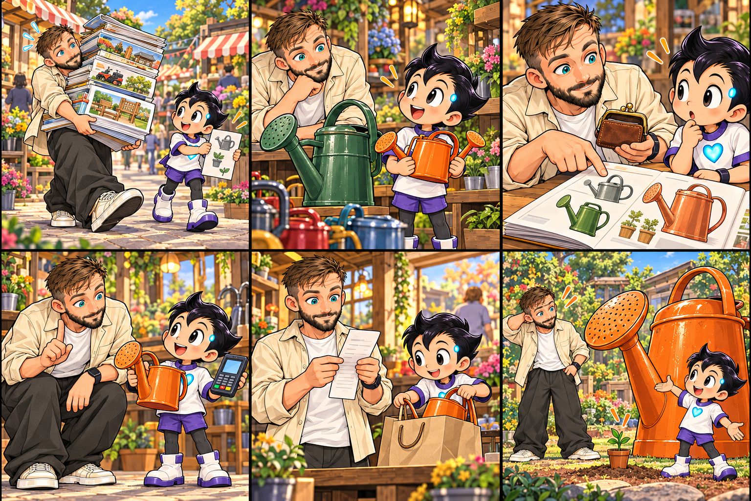 Hugo croule sous des catalogues tandis que iAstro tient une petite liste de courses illustrée.